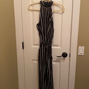 Striped high low dress